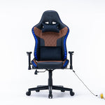 7 RGB Lights Bluetooth Speaker Gaming Chair Ergonomic Racing chair 165&deg; Reclining Gaming Seat 4D V255-GCHAIR-34-PWHITE