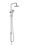 2023 Brushed Nickel Solid Stainless Steel 304 made shower set w diverter 200 mm head sprayer hand V549-NICKELSHOWERSET