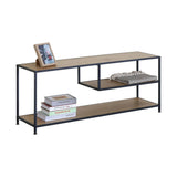 CARLA HOME Industrial Console Table - 3 Shelf Open Storage - Brown - Commodity Shelf V178-36447
