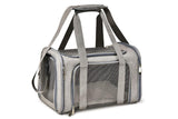 Portable Travel Bag Soft Crate Cage Cat Bag Animal Carriers for Pets -Grey V1263-JX-6209-3