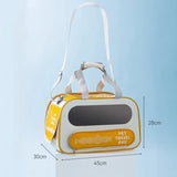 Pet Travel Bag Soft Sided Mesh Carrier Breathable Collapsible, Yellow V1188-MS-611-092