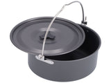 Outdoor Camping Pot Portable Aluminum Alloy Bonfire Hanging Pot with Lid Storage Bag for 68 People V1294-YM0714-3118210282611