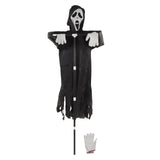 Scream Scarecrow Polyester PVC with Detachable Pole Garden Ghostface Decoration for Halloween Rural V1294-YM0717-3115220085811