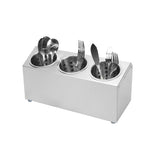 SOGA 18/10 Stainless Steel Commercial Conical Utensils Cutlery Holder with 3 Holes CUTLERYHOLDER4601