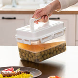 5L Press-Type Pickle Jar Food-Grade Plastic Sealed Container for Vegetable Storage with Transparent V1192-AZ-W-24554