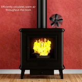 5 Blades Stove Fan Heat Powered Fireplace Accessory Wood Burning Stove Fan V201-W12898856