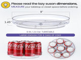 4 Pack 9 Inch Clear Acrylic Lazy Susan, Non-Skid Turntable Organizer for Cabinet, Kitchen, Pantry V1259-DP01-A-4574