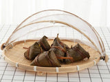 Bamboo Food Serving Tent Natural Handcraft Tray Mesh Food Storage Basket Meal Table Serve Cover V1294-YM0717-10122445