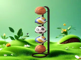 Metal Sports Ball Rack Organizer Stand V1142-LP601100093534016
