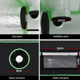 Green Fingers Grow Tent Kits 300x150x200cm Hydroponics Indoor Plant Grow System GT-D-300X150X200-BK