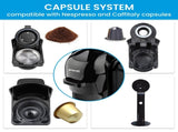 Pronti Breakfast Set with HomeMaid Coffee Machine, Silver Noir Toaster & Kettle T02-1711-511HM