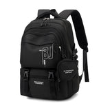 Black Large Capacity Student Backpack - Durable Oxford Cloth School Bag with Laptop Compartment & V888-ELOSUNG32512