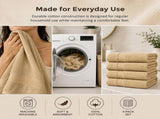 Bath Towel Set 4-Pack Beige 500 GSM Ring-Spun Cotton Towels V63-957791