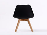 2X Retro Dining Cafe Chair Padded Seat BLACK V274-FT-J900-BK2