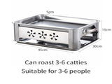 45cm Portable Stainless Steel Outdoor Chafing Dish BBQ Fish Stove Grill Plate CHAFINGDISHFISH45CM