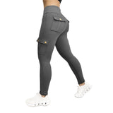 Thick High Waist Yoga Pants with Pockets High Waist High Elasticity Yoga Pants with Pockets Workout V1370-AZ4-19689