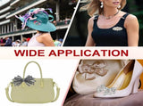 Rhinestone Shoe Clips, 1 Pair Detachable Classic Fashion Sparkling Bow Heels Accessories Decoration V1259-DP01-A-5277