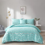 Blue Gradient Comforter Set, King Size, Modern 3-Piece Bedding with Pillowcases V745-MAB010950AJ3