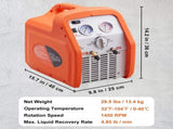 Portable 3/4 HP Refrigerant Recovery Machine for Vapor Liquid Refrigerant V952-LMHSJBXSY34HPBDL7V3
