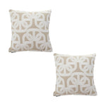 SOGA 2X 50cm Throw Pillow Beige Interlocking Geometric Pattern Modern Accent for Home Dcor FRENCHCUSHION339X2