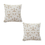 SOGA 2X 50cm Throw Pillow Beige Interlocking Geometric Pattern Modern Accent for Home Dcor FRENCHCUSHION339X2