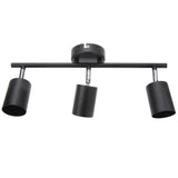 LED Track Light Kit 3 Heads 15.9in Arm 90 Degrees Rotatable Matte Black 3 Light Track Lighting Kit V1294-YM0703-3119230078511