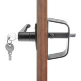 Shed Door Latch L-Handle Lock Kit with 2 Keys and 2 Screws, 5-1/2" Stem Shed Lock Barn Door Lock V1369-AZ3-W-16284