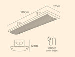 2 x BIO 2400W Outdoor Strip Heater, Radiant Electric Slimline Heat Bar Panel, 15A Plug V219-HEABARBIOAW32-X2