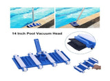 14" Weighted Pool Vacuum with Wheels and Side Brush, Blue V1366-AZ2-W-17895
