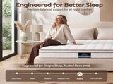 Giselle 20cm Firm Queen Mattress Pocket Spring for Bedroom or Guest Room MATTRESS-E-NATURAL-20-Q
