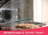 Strong suction window bird feeder, large capacity window bird feeder with removable seed tray and V1259-DP01-A-1665
