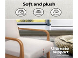 Artiss 2X Armchair Faux Fabric Beige UPHO-C-ARM-5099-BGX2