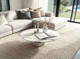 Nobu Round Sculptural Stone Coffee Table - Panda Marble Finish V355-IA-CT-NOB-PND