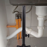 2-Pack Black Undermount Sink Swivel Brackets, 41x17.5x11.5 cm, Basin Support Hardware V1369-AZ3-W-12838