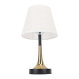 USB Bedside Table Lamp 3 Color Temperature Dimmable LED Nightstand Lamp with Grey Linen Fabric Shade V1294-YM0710-3119230147911