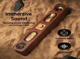 Retro Wood Grain Wireless Bluetooth Speaker Soundbar Deep Bass USB/TF/AUX Inputs V462-MD-182-01