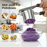 Potato Ricer, 304 Stainless Steel Manual Potato Press with Silicone Handle, Dishwasher Safe Kitchen V1258-DP02-C-12