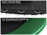 Kahuna 12ft Replacement Trampoline Safety Pad Cover and Jumping Spring Mat - Green KAH-PDMAT-12-GN