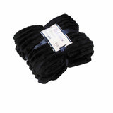 Harper Supremely Soft Fleece Extra Large Throw / Single Sized Blanket 200 x 150 cm Black V442-YTL-THROW-3177HARPER-BLACK-RE