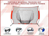 Portable Baseball Training Net Stand Softball Practice Sports Tennis V63-827091