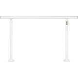 Outdoor Stair Railing Kit, 5 FT Handrails 0-5 Steps, Adjustable Angle White Aluminum Stair Hand Rail V952-SNLZSLZYGL5FTPDUBV0