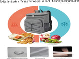 Insulated Backpack Cooler Bag Large Capacity Waterproof for Picnic Camping Lunch Grill, Gray V1188-MS-325-1781