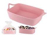 Woven Basket with Gift Bags and Ribbons, Gift Basket Empty, Cotton Rope Storage Organizer, Baby Toy V1369-AZ3-W-17587