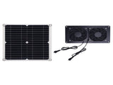 Solar Powered Exhaust Fan 12W 18V Monocrystalline Silicon Solar Panel Dual Fan Ventilator Kit for V1294-YM0901-3114250034411