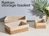 Wicker Baskets for Organizing,Natural Paper Rope Large Medium Small Storage Basket Set,Hand Woven V1192-AZ-W-25054