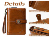 Leather Wallet Women Rfid Blocking Large Capacity, Zip Around Long Wallet - Pu Phone Clutch Purse, V1189-LWWAL-20260325-00079