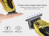 Cordless Hair Trimmer for Men, Professional Electric Beard Trimmer with Gold Plated Blade, V1237-ZY-917-098