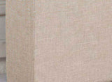 Bed Head Queen Beige Headboard Upholstery Fabric Tufted Buttons V43-BED-CILNQBE