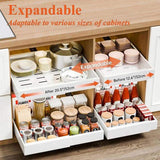 CARLA HOME 2 Pack Pull Out Cabinet Organizer Expandable for Cabinets with Adjustable Slide Out LSB-36221