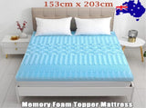 7 Zone Memory Foam Topper Mattress Toppers Cool Gel Pad Mat Medium Firm 8cm Thick 153cm x 203cm V201-W12782464